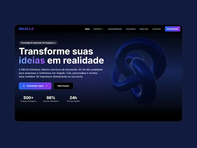 MELM 2.0 - Geração de objectos 3D, importação e entrega